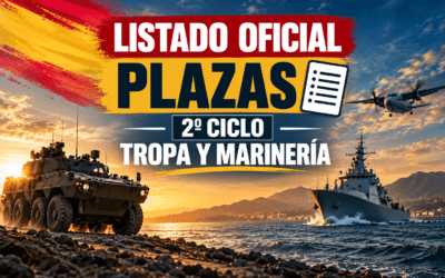 Listado de plazas Tropa y Marinería 2026: 2.º ciclo